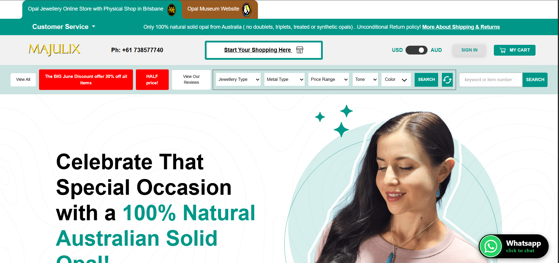 Australian Opal Jewellery online store